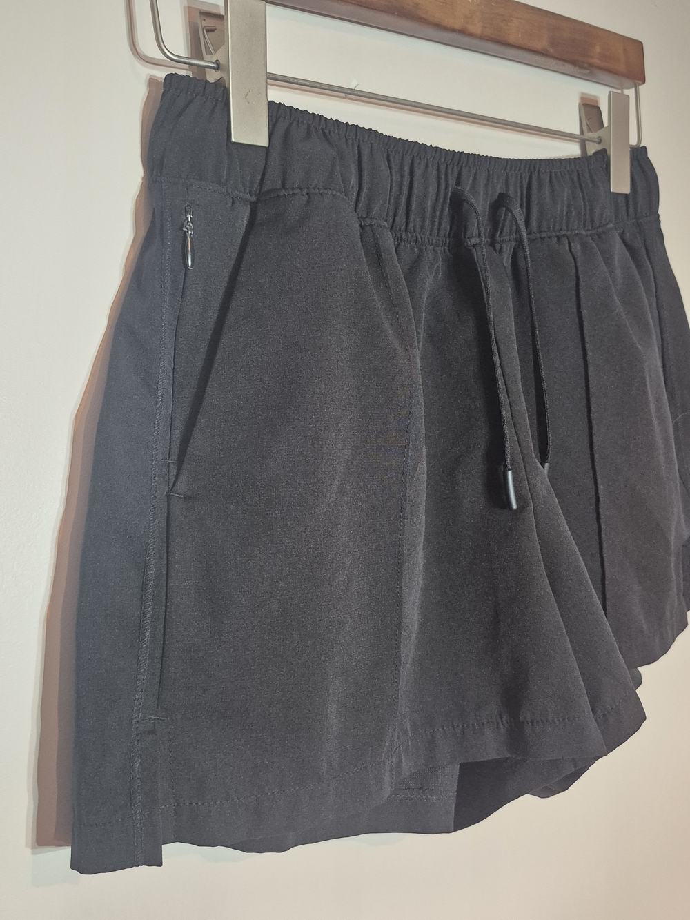 90 Degree By Reflex Black Athletic Drawstring Shorts